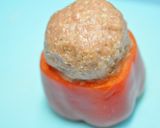 クリスマス☆挽肉＆野菜でサンタクロース作り方15写真
