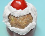 クリスマス☆挽肉＆野菜でサンタクロース作り方27写真