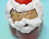 クリスマス☆挽肉＆野菜でサンタクロース作り方28写真