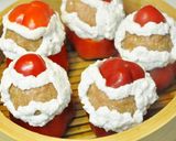 クリスマス☆挽肉＆野菜でサンタクロース作り方29写真