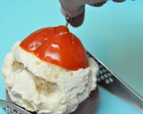 クリスマス☆挽肉＆野菜でサンタクロース作り方38写真
