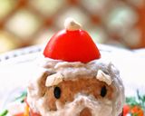 クリスマス☆挽肉＆野菜でサンタクロース作り方42写真