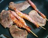 マグロ頬肉と車海老の赤ワインソース作り方2写真