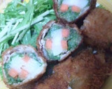 長いもと水菜とにんじんの巻き②とんかつ☆作り方7写真