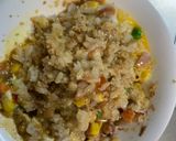 レンジ簡単クリーミー中華丼味炒飯弁当作り方10写真
