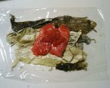 サーモンとイクラの親子おぼろ昆布巻き♪作り方1写真
