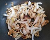 今日の夕飯舞茸豚こまポークチャップ肉料理作り方5写真