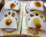 蓮根×じゃが芋の和風カレートースト作り方5写真