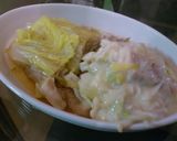 豚肉と白菜のミルフィユONクラムチャウダ作り方5写真