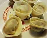 ☆残ったハンバーグでデミグラ餃子バーグ☆作り方6写真