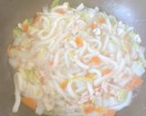 白菜とツナのクリームうどん作り方3写真