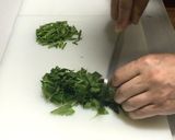 芹と茗荷とカニカマの冷製マヨぺぺ作り方3写真