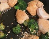 材料2つ！鶏むねブロッコリー の照り焼き作り方4写真