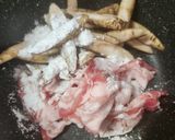 豚バラ&ごぼう☆今夜の夕食☆おにぎり弁当作り方1写真