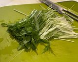水菜と鯖缶のスパイシーサラダ作り方1写真