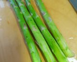 ご飯がすすむ♡アスパラとベーコンの卵炒め作り方1写真