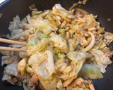 鶏キャベ醬醬炒め丼作り方5写真