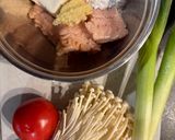 鶏胸ミンチ×豆腐つみれ♡満腹汁作り方1写真