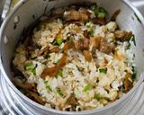 羽釜で豚バラとゴボウの味ご飯作り方11写真