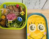 材料3つだけ☆スポンジボブ☆簡単キャラ弁作り方2写真