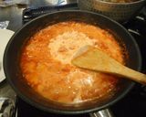 『蟹のトマトクリームパスタ』作り方5写真