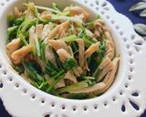 電子レンジで鶏むね肉と水菜の焼肉たれマヨ作り方3写真