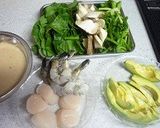 ホタテと海老とボカドのクリーム焼きそば作り方1写真