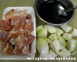 ■鶏肉と玉ねぎのオイスター黒酢炒め■作り方1写真