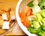 厚揚げと青梗菜のポン酢炒め作り方1写真