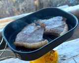▲山ごはん▲ごちそう肉盛りパスタ作り方2写真
