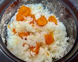 米と酒の蒸気で蒸す極上にんじんご飯作り方4写真