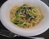 ツナと壬生菜(みぶな)のスープパスタ作り方4写真