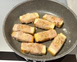 厚揚げの豚ロース肉巻き照り焼き炒め😃作り方2写真