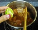 我が家の手作りおせち☆あんずの含め煮作り方3写真