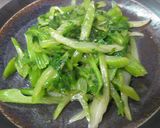 セロリ炒め(青菜炒め青梗菜＊小松菜)作り方14写真