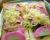 鰹節+かまぼこの かけうどん?なトースト作り方3写真