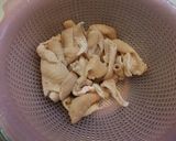 鶏皮の酢醤油漬け作り方1写真