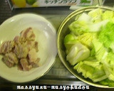 ■旨い！豚ばら肉と白菜の中華風ピリ辛煮■作り方1写真