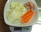 キャベツ玉ねぎ和風パスタ作り方1写真
