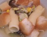 マカロニと打ち豆のコンソメスープ作り方8写真