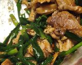 レンジ6分♪豚にら舞茸♪今日の晩御飯作り方2写真