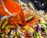 レンジ蒸しナスで★ジューシーな麻婆ナス丼作り方7写真
