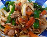 辛うま！鶏肉とピーマンとナスの豆板醤炒め作り方6写真