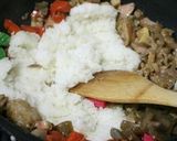残ったうま煮や筑前煮de和風オムライス。作り方3写真