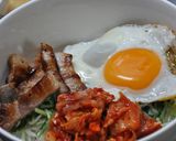 豚バラとキムチで☆ビビンバ風丼作り方14写真
