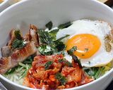豚バラとキムチで☆ビビンバ風丼作り方16写真