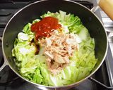 白菜 半玉使用＊ツナ ケチャップ煮作り方5写真