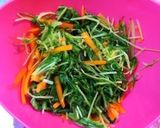 簡単☆水菜とささ身の和え物！作り方4写真