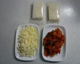 モチキムチピザ作り方1写真