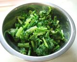 カリカリ鶏皮と大根菜のおつまみ♪作り方3写真